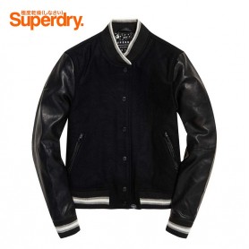 Blouson SUPERDRY Parisian Luxe Noir Femme