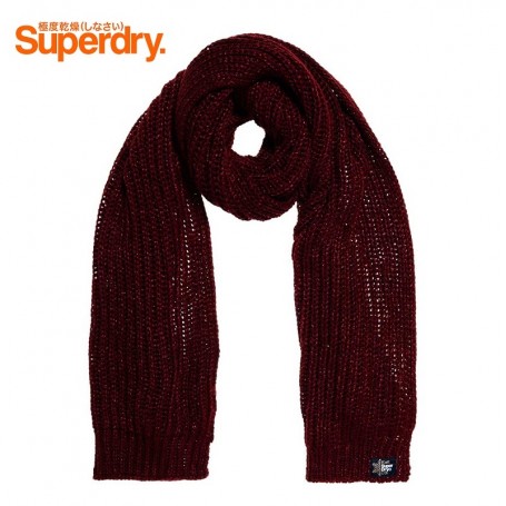 Echarpe SUPERDRY Aries Sparkle Bordeaux Femme