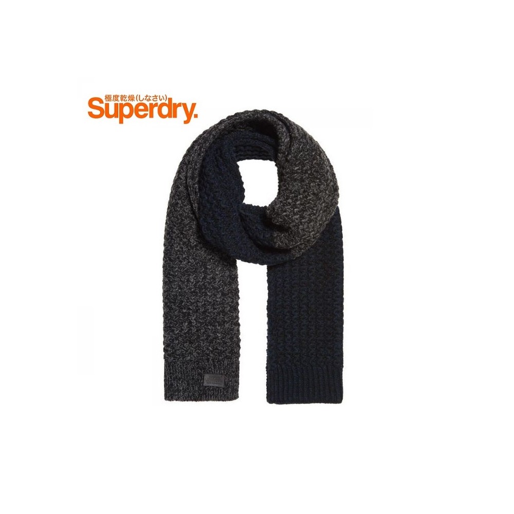 Echarpe SUPERDRY SD Blocks Bleu marine / Gris Homme