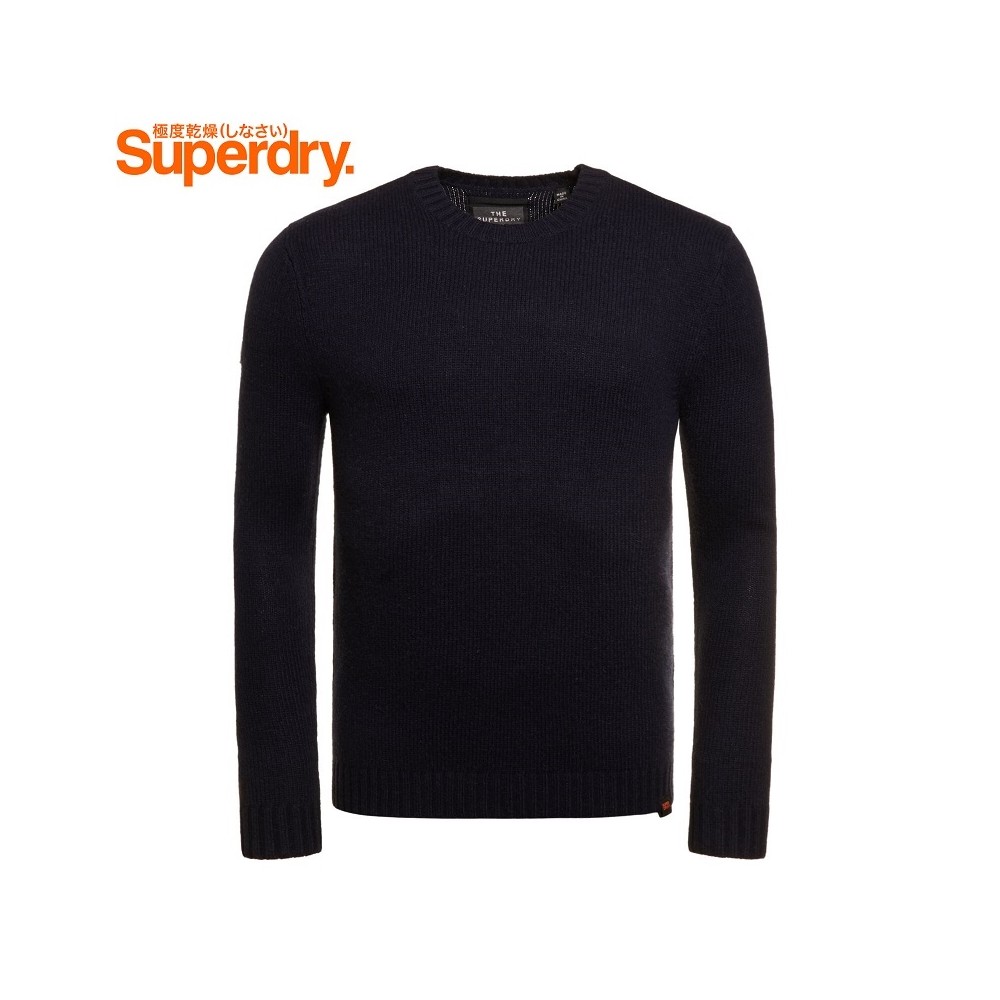 Pull SUPERDRY Arno Crew Bleu marine Homme