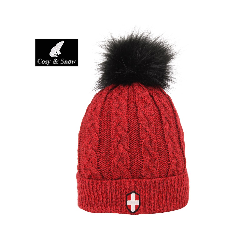 Bonnet de ski COSY & SNOW Steph Rouge Chiné Unisexe