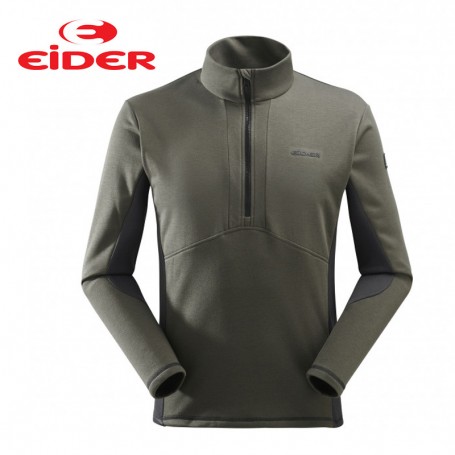 Maillot thermique EIDER Sidecut 1/2 zip Kaki Homme Maillot thermique EIDER Sidecut 1/2 zip Kaki Homme