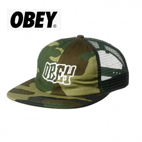 Casquette OBEY Runnin Trucker Camouflage Unisexe Casquette OBEY Runnin Trucker Camouflage Unisexe