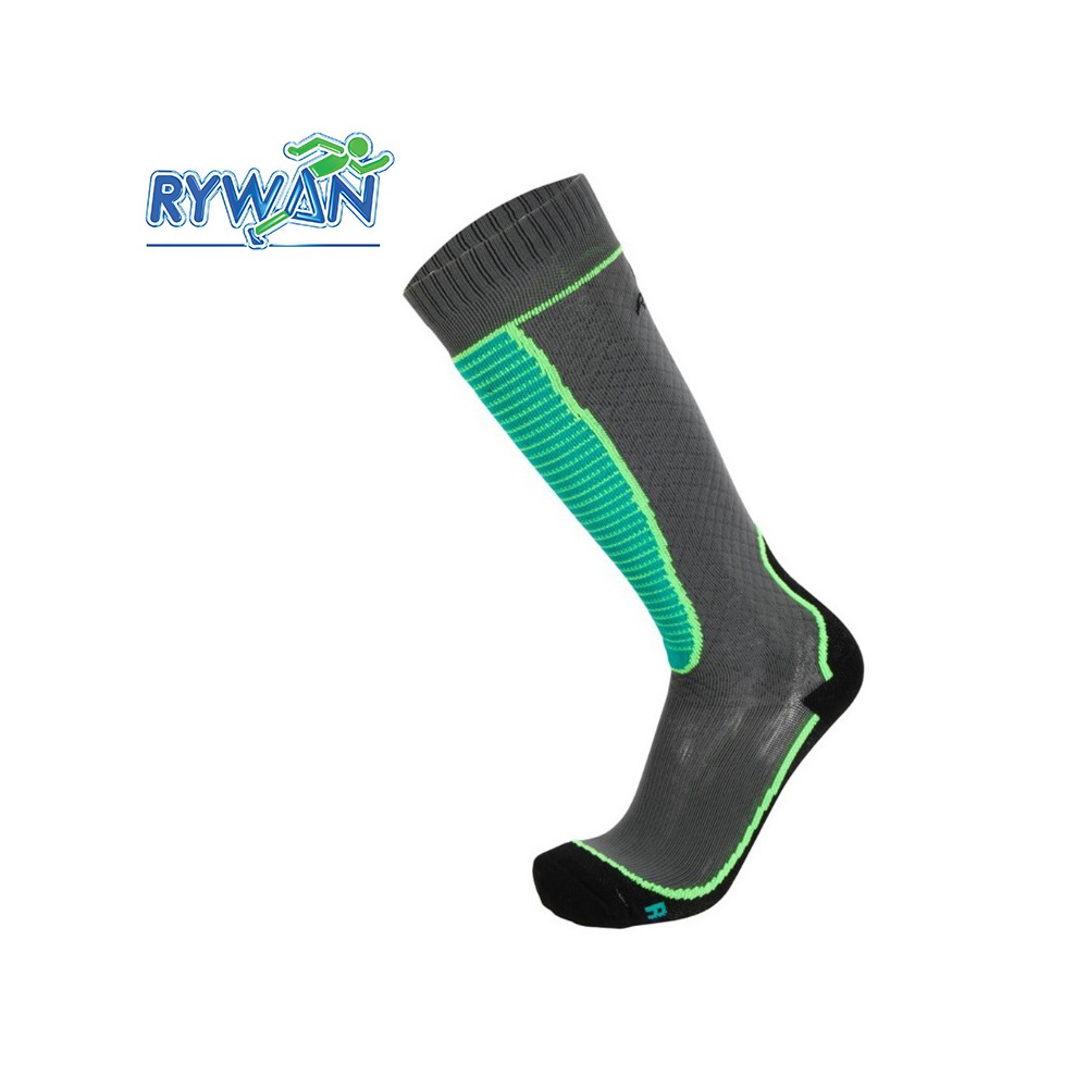 Chaussettes de ski RYWAN Protect  Gris / Vert Unisexe