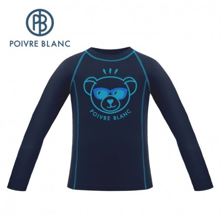 Maillot merinos POIVRE BLANC W19-1840 BBUX Bleu BB Junior