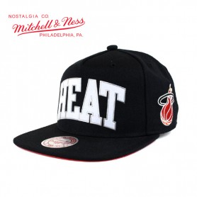 Casquette MITCHELL & NESS Miami Heat Noir Sonic Unisexe