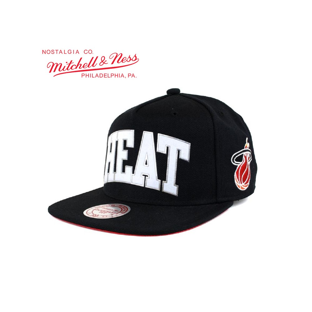 Casquette MITCHELL & NESS Miami Heat Noir Sonic Unisexe