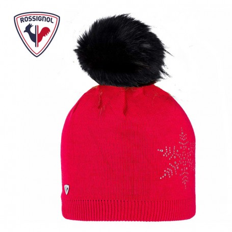 Bonnet de ski ROSSIGNOL Fily Fur Rouge Femme