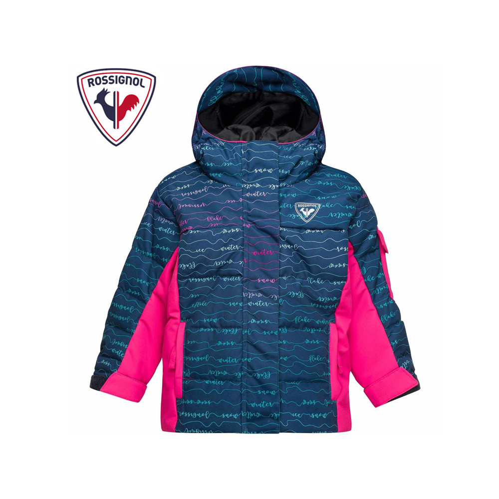 Doudoune de ski ROSSIGNOL Kid Flocon Bleu / Rose Bébé