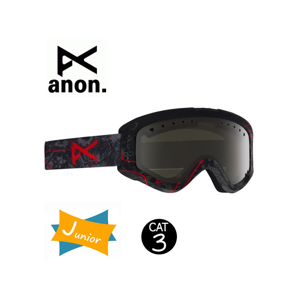 Masque de ski ANON Tracker Noir Junior Cat.3