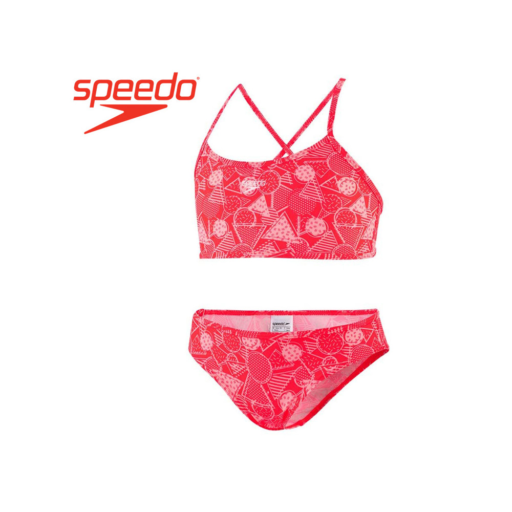 Maillot de bain SPEEDO Dazzle Geo Corail Fille