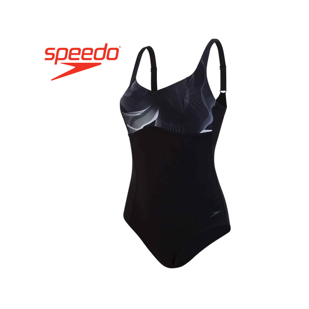 Maillot de bain SPEEDO Sculpture Contourluxe Noir / Blanc Femme