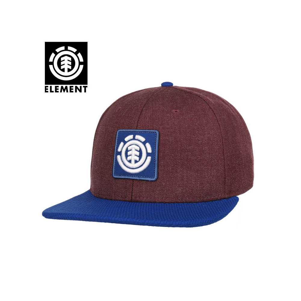 Casquette ELEMENT United Lie de vin / Bleu Unisexe