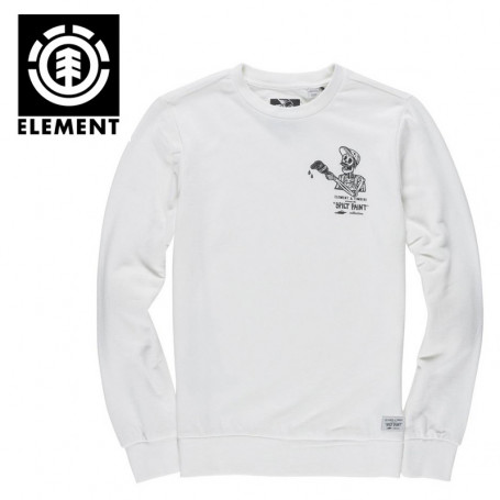 Sweat ELEMENT Split Crew Blanc Homme