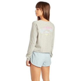 Sweat BILLABONG Crop Crew Gris Femme