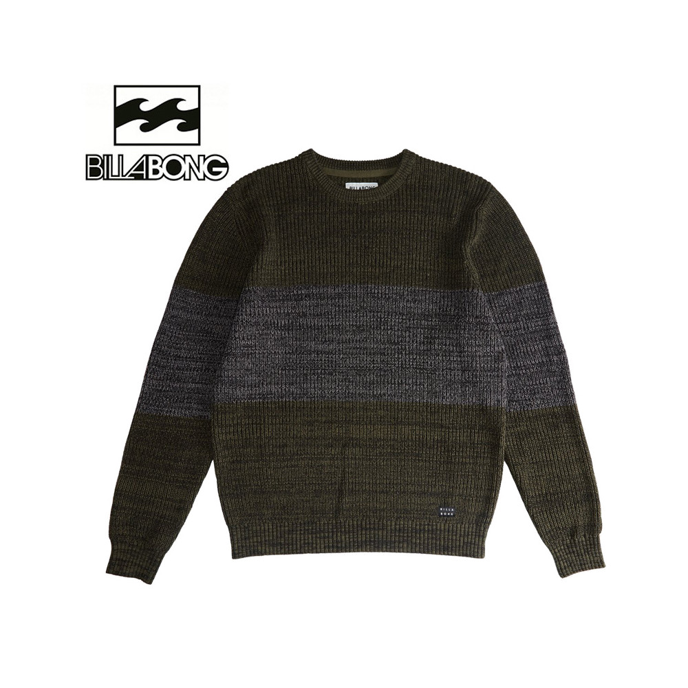 Pull BILLABONG Tribong Sweater Boy Vert / Gris  Garçon