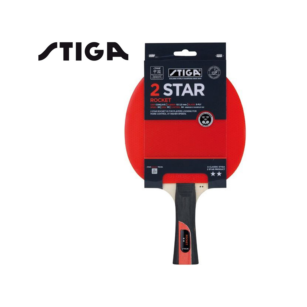 Raquette de ping-pong STIGA 2 Star Rocket Unisexe