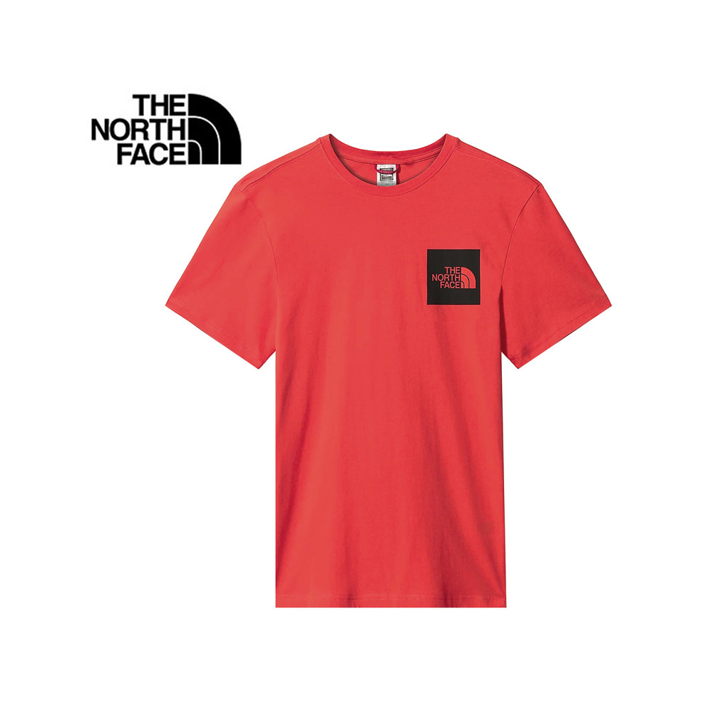 T-shirt THE NORTH FACE Fine Rouge Orangé Homme