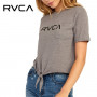 T-shirt RVCA Big RVCA Gris Femme