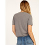 T-shirt RVCA Big RVCA Gris Femme