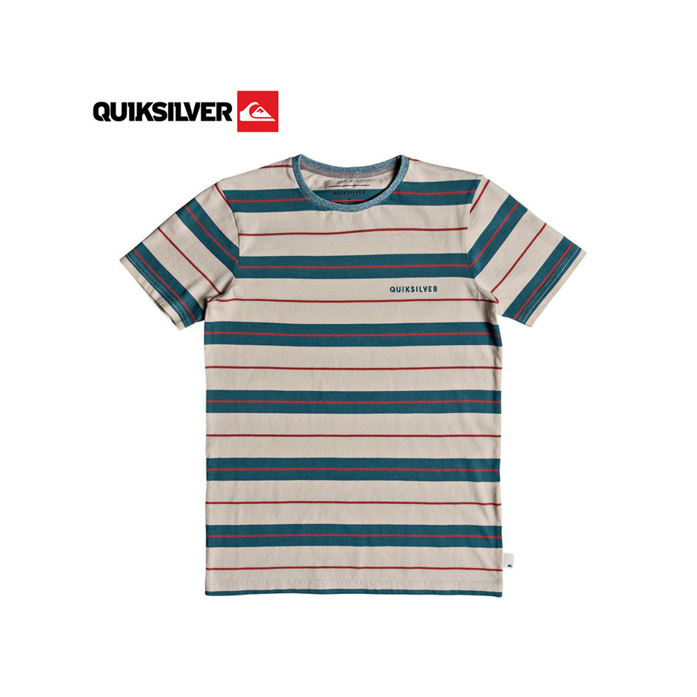 T-shirt QUIKSILVER Dera Steps Beige rayé Junior