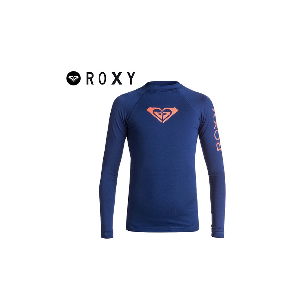 T-shirt U.V. ROXY Whole Heart Bleu marine Fille