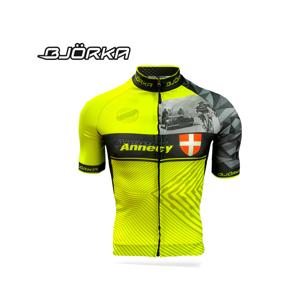 Maillot de vélo BJORKA Annecy Jaune Homme