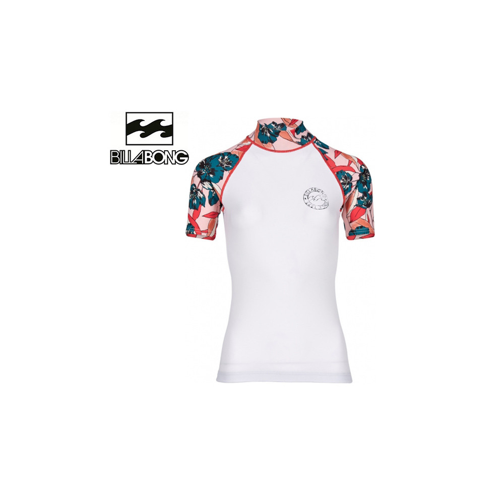 T-shirt U.V. BILLABONG Flower SS Blanc Femme