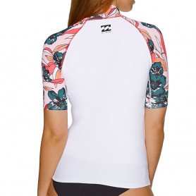 T-shirt U.V. BILLABONG Flower SS Blanc Femme