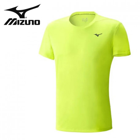 Tee-shirt MIZUNO Drylite Promo Jaune fluo Unisexe