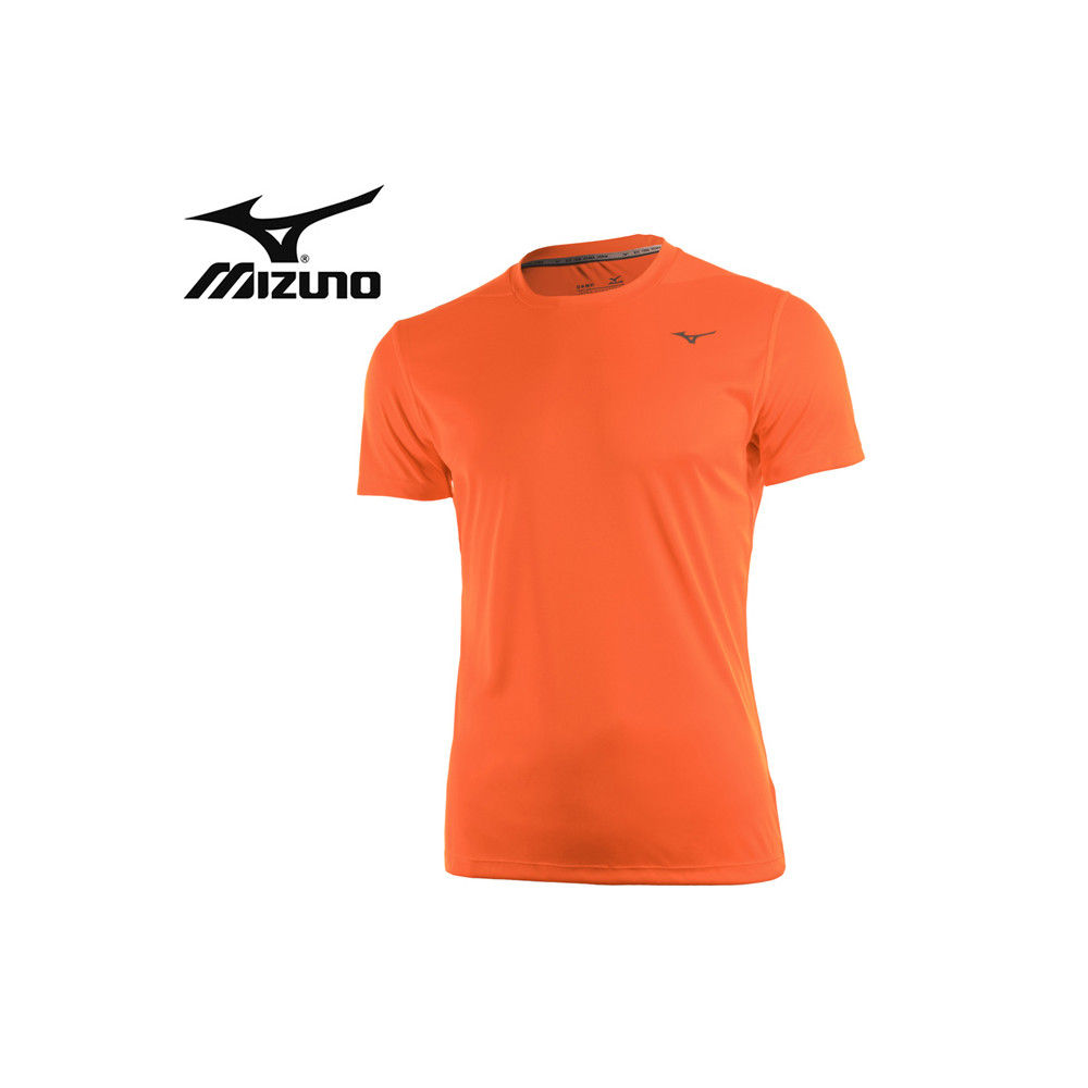 Tee-shirt MIZUNO Drylite Promo Orange fluo Unisexe