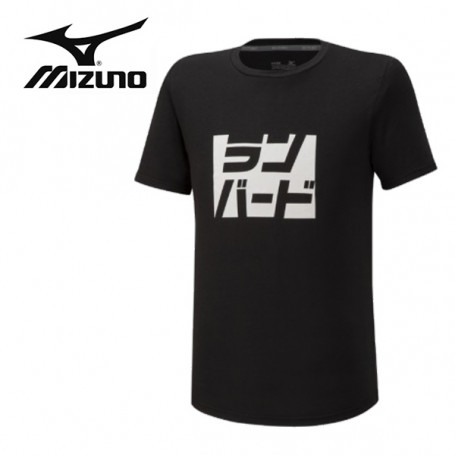 Tee-shirt MIZUNO Athletic Runbird Noir Hommes