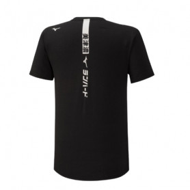 Tee-shirt MIZUNO Athletic Runbird Noir Hommes