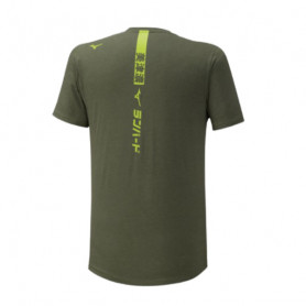 Tee-shirt MIZUNO Athletic Runbird Kaki Hommes