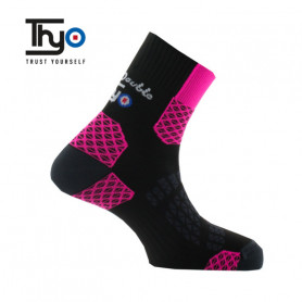 Chaussettes de randonnée Thyo La Double Trek II Rose Unisexe