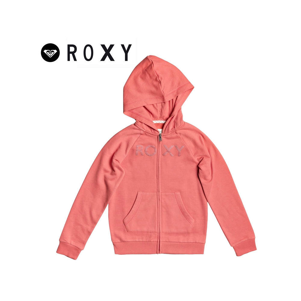 Sweat zippé ROXY Another Chance B Corail Fille