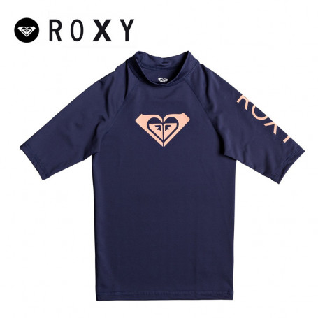 T-shirt U.V. ROXY Whole Heart Bleu marine Fille