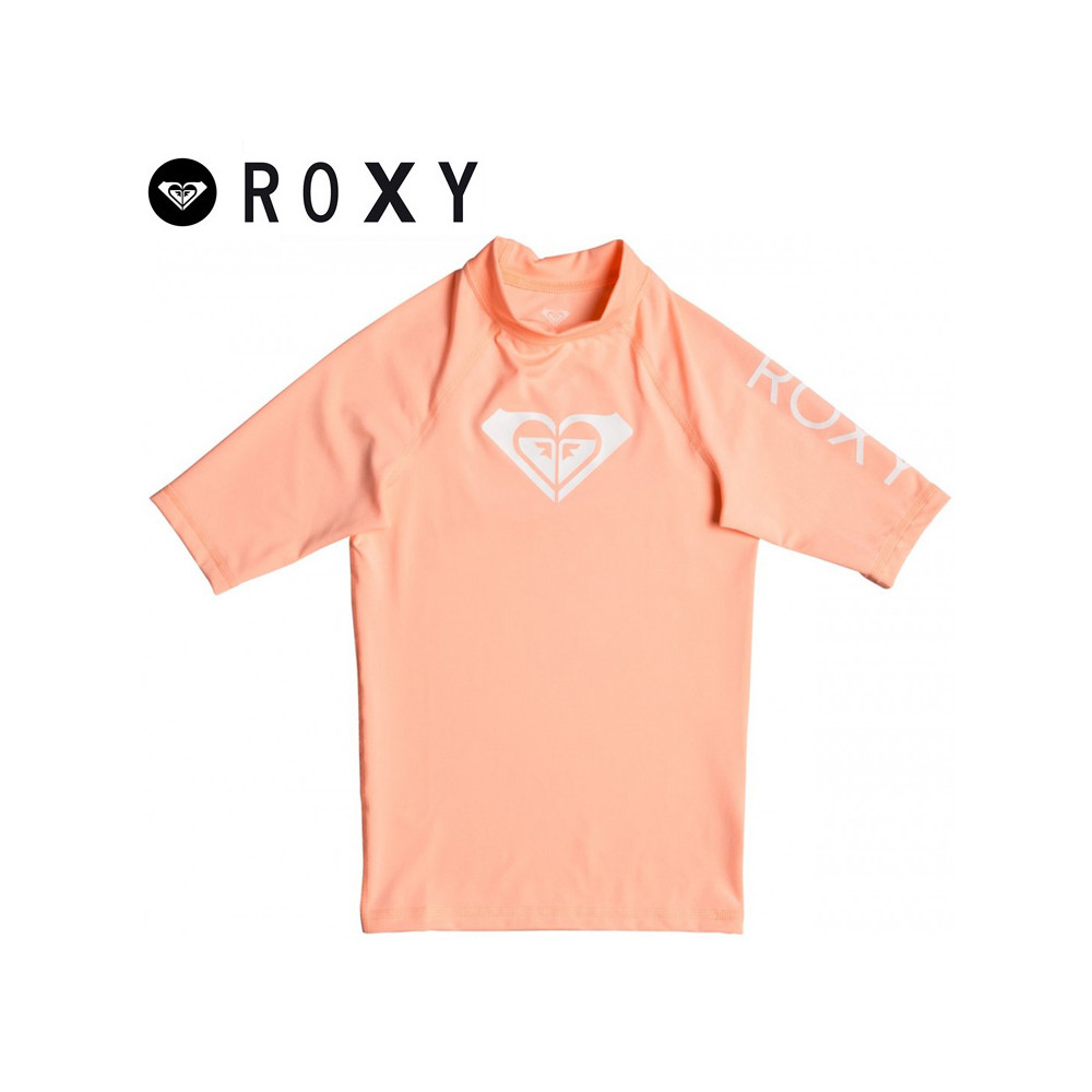 T-shirt U.V. ROXY Whole Heart Abricot Fille