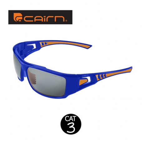 Lunettes sport CAIRN Sector Bleu / Orange Unisexe - Cat.3