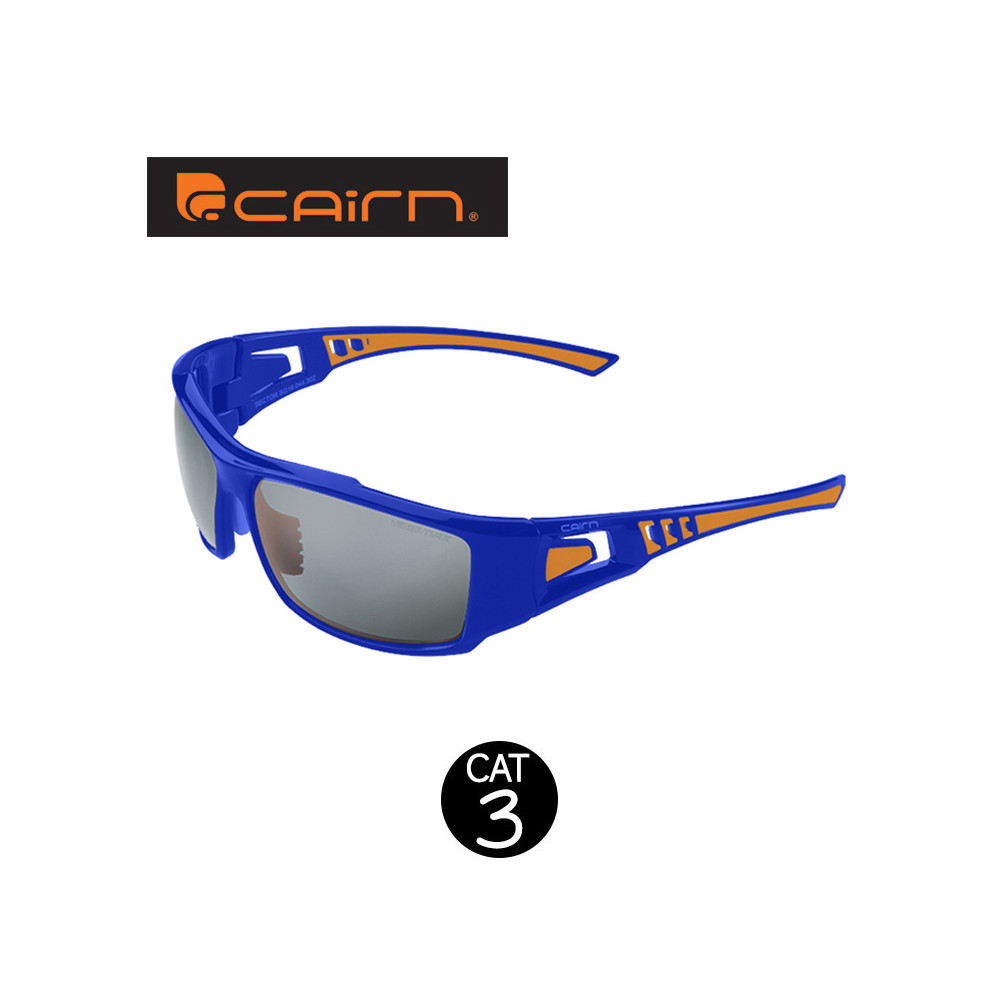 Lunettes sport CAIRN Sector Bleu / Orange Unisexe - Cat.3