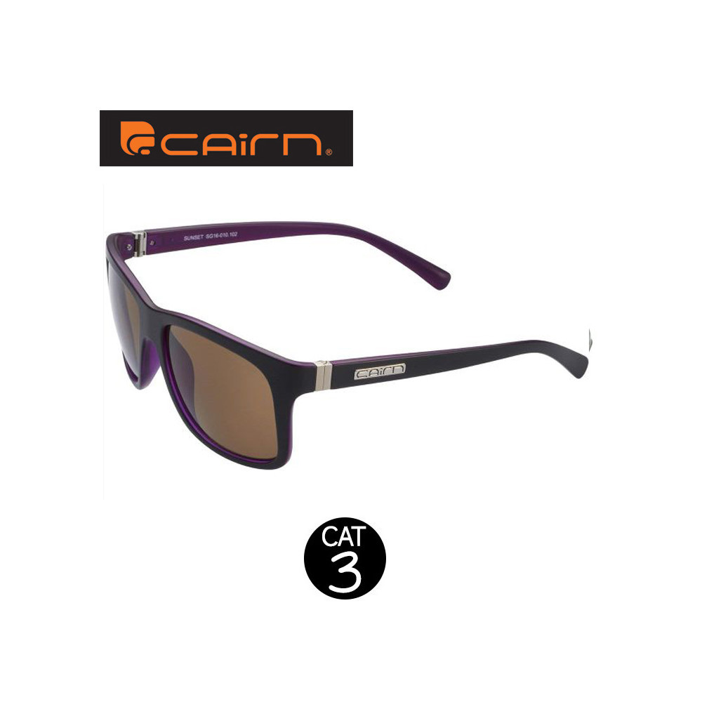 Lunettes de soleil CAIRN Sunset Noir / Violet Unisexe - Cat 3