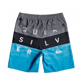 Boardshort QUIKSILVER Word Block 15'' Gris / Bleu  Junior