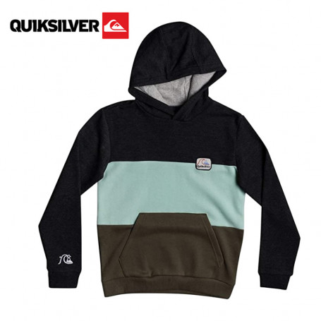 Sweat à capuche Quiksilver Tropical Blocks Anthracite Junior