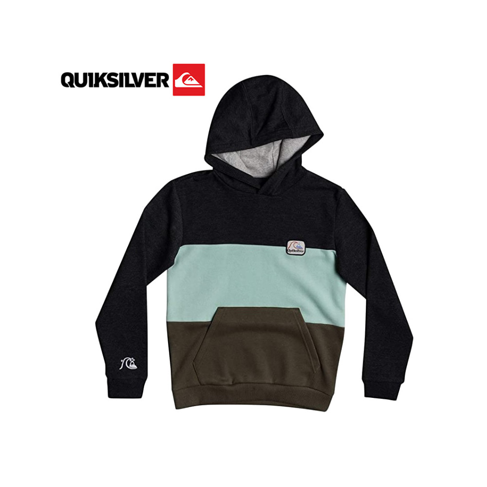 Sweat à capuche Quiksilver Tropical Blocks Anthracite Junior