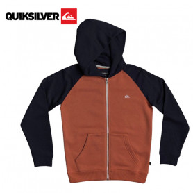 Sweat à capuche zippé QUIKSILVER Everyday Zip Brique Junior