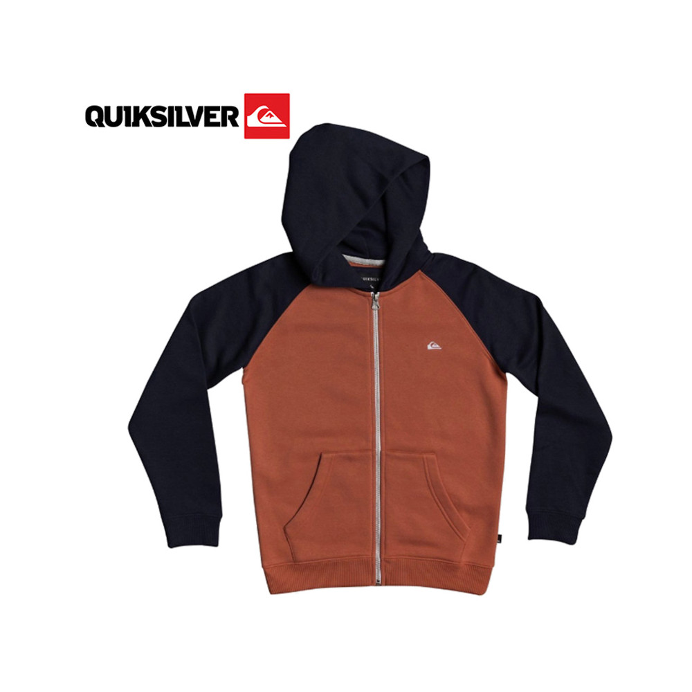 Sweat à capuche zippé QUIKSILVER Everyday Zip Brique Junior