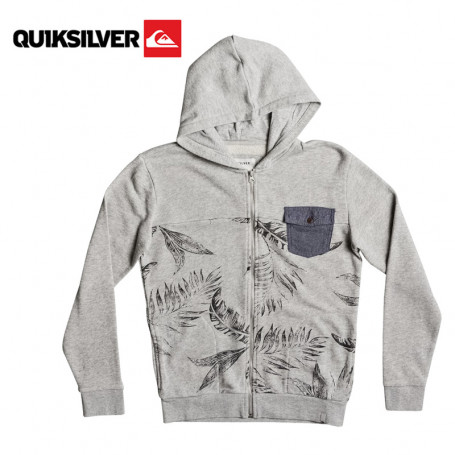 Sweat à capuche zippé QUIKSILVER Mahatao Zip Gris Junior Sweat à capuche zippé QUIKSILVER Mahatao Zip Gris Junior