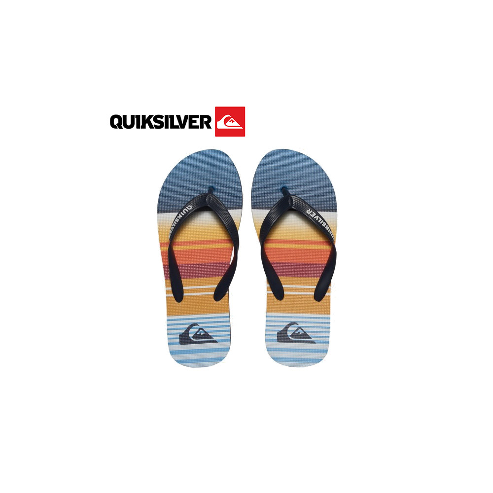 Tongs QUIKSILVER Molokai Flip Flops Bleu / Orange Junior