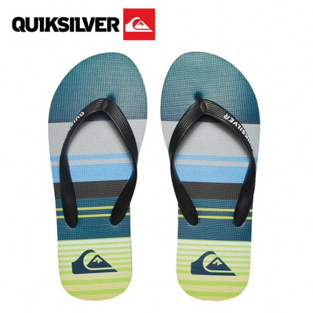 Tongs QUIKSILVER Molokai Flip Flops Bleu / Vert Junior