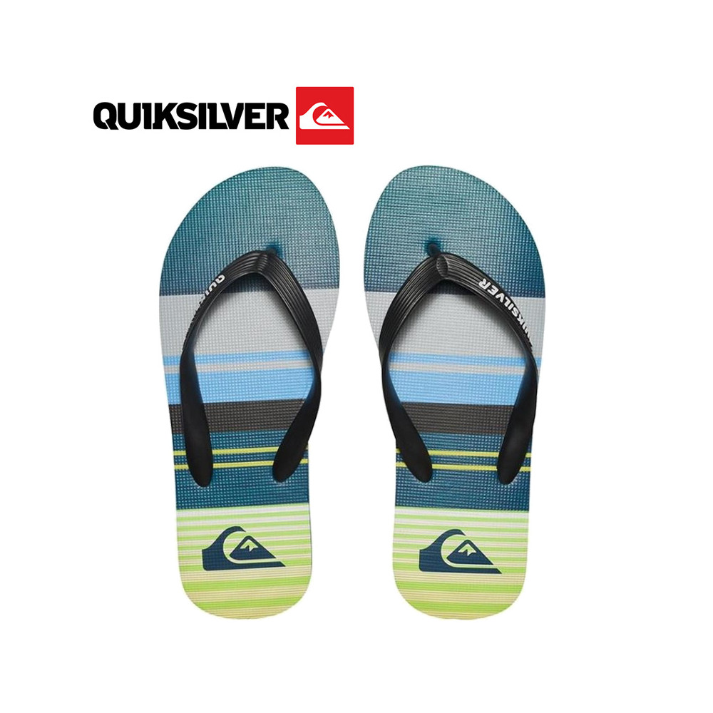 Tongs QUIKSILVER Molokai Flip Flops Bleu / Vert Junior